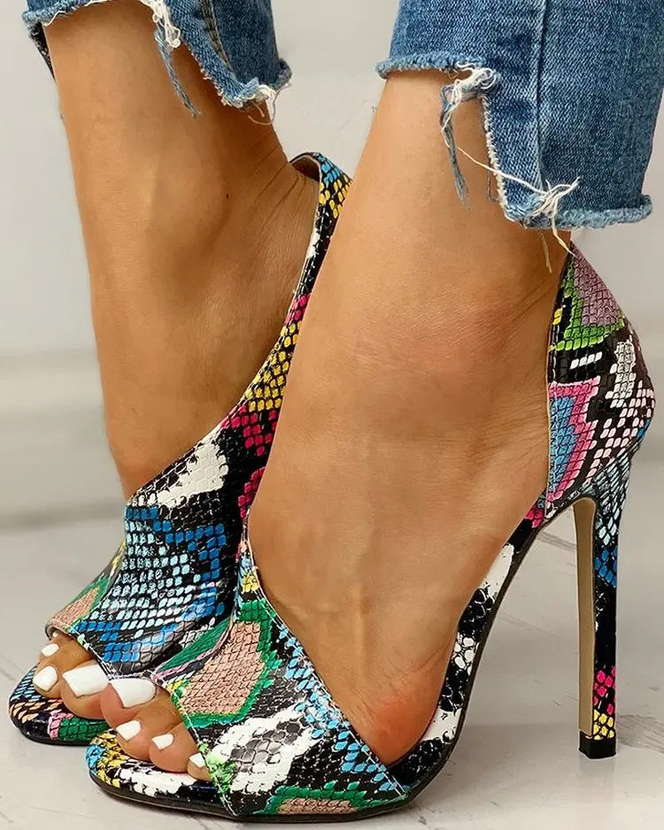 Sexy Stiletto High Heels  Snake Print 00