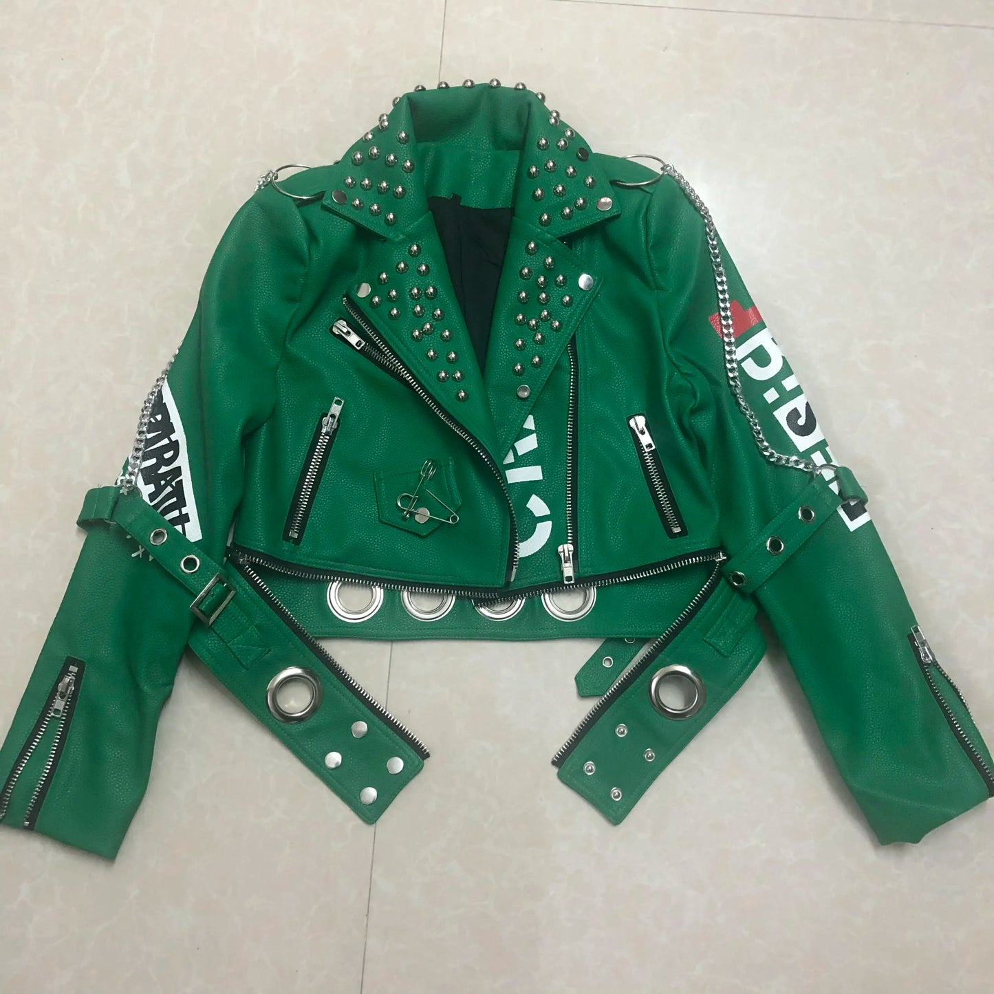 3D Graffiti DJ soft PU leather jackets