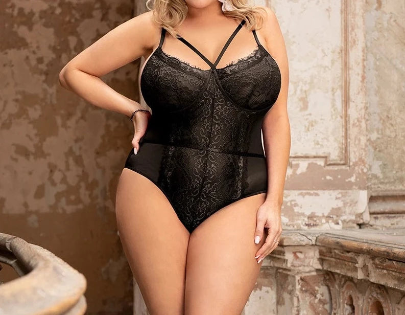 Comeonlover Wirefree Lace Bodysuit