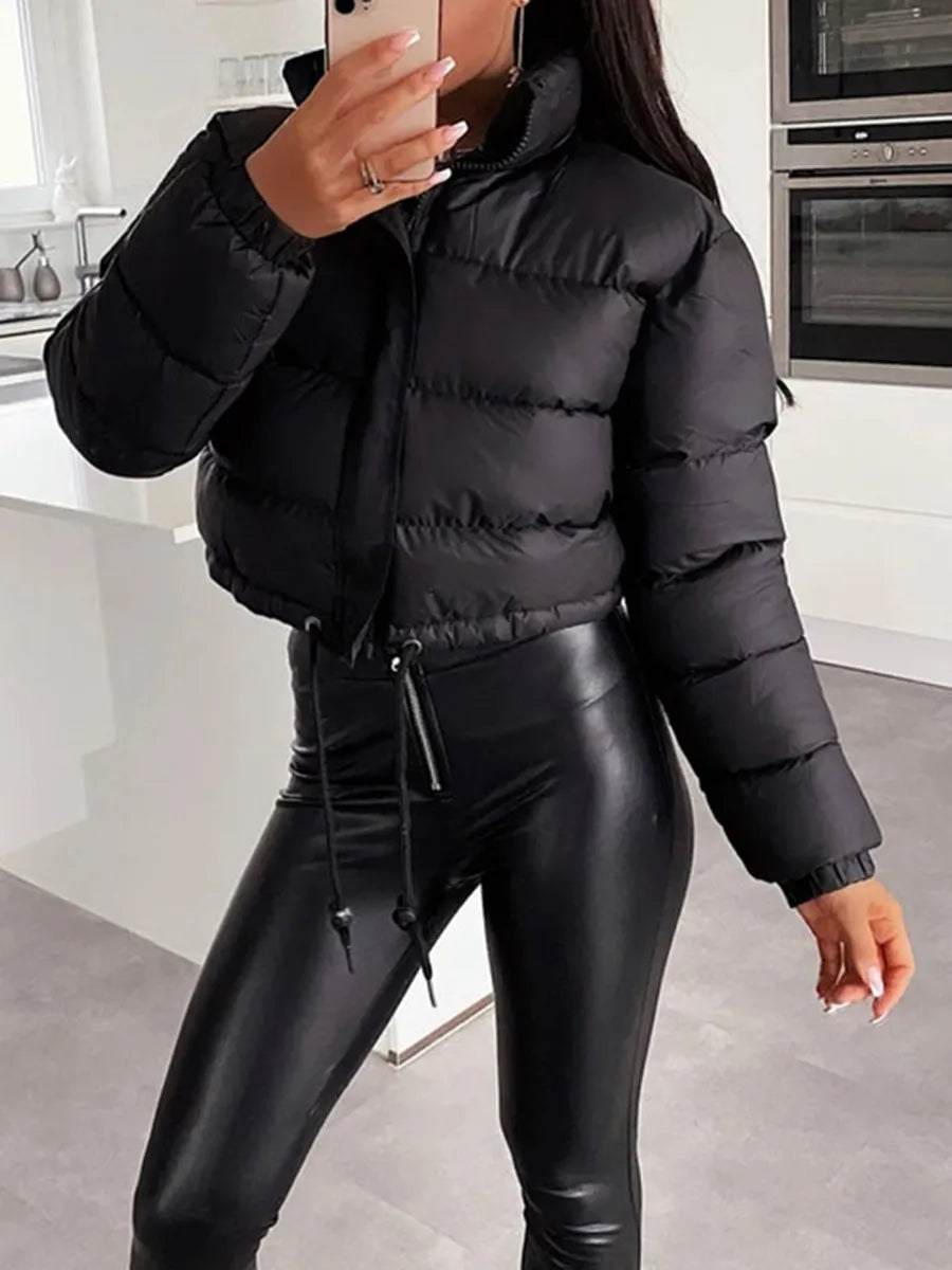 Cropped Quilted Puffer Jacket