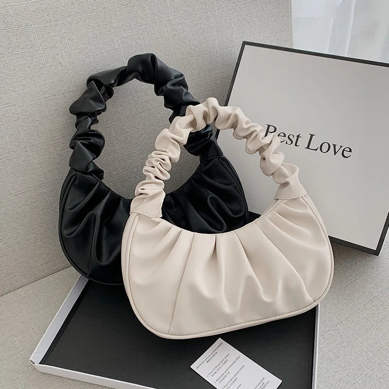 Pleated Cloud PU Leather Shoulder Bag