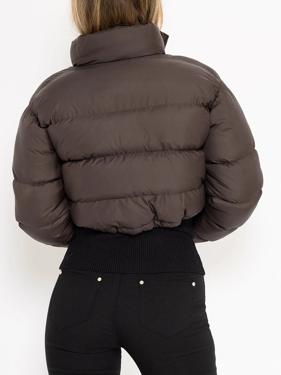 Cropped Quilted Puffer Jacket