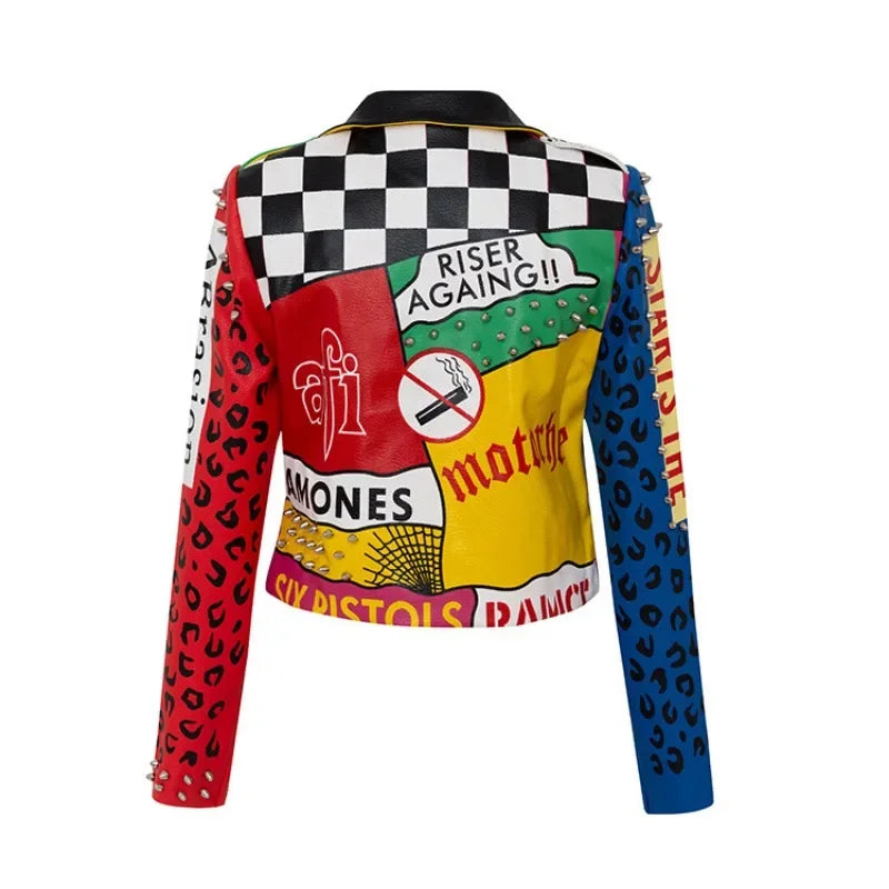 Graffiti Long Sleeve Motorcycle Jacket