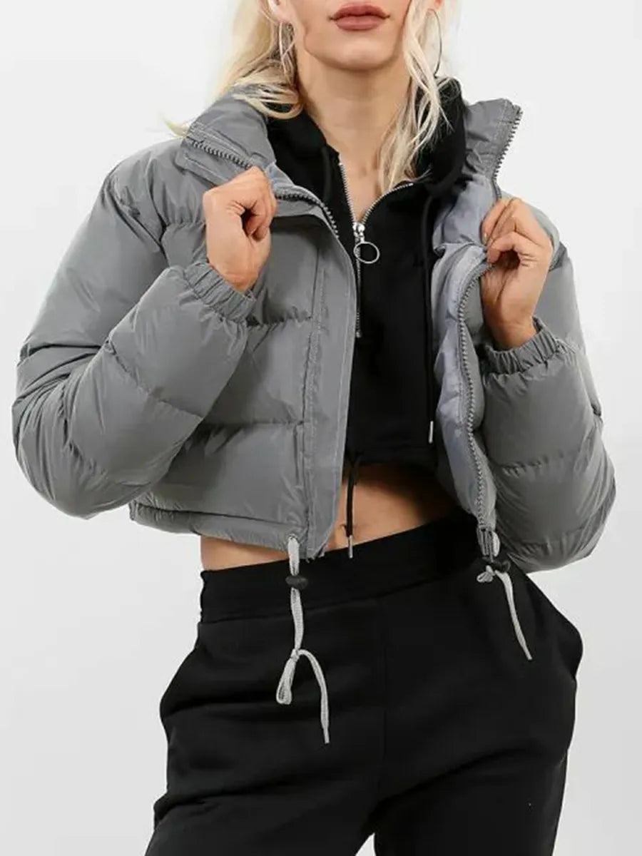 Cropped Quilted Puffer Jacket