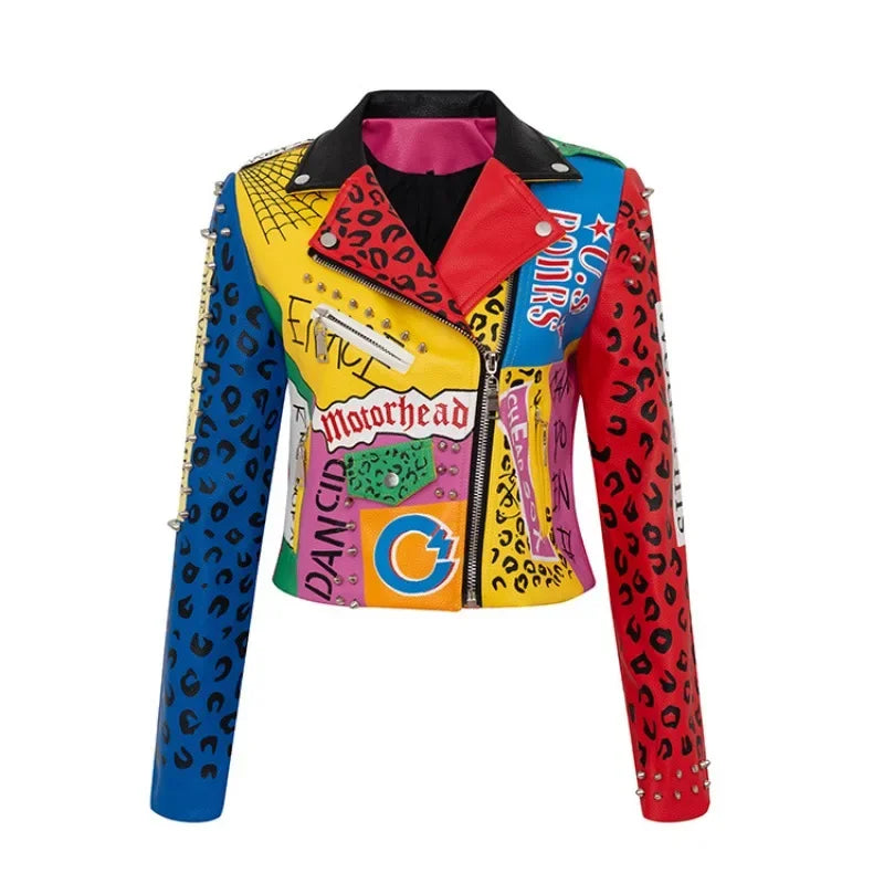 Graffiti Long Sleeve Motorcycle Jacket