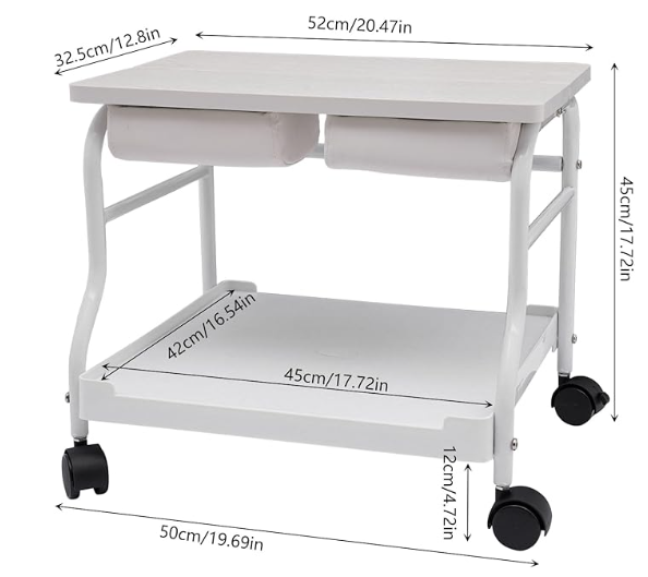 Beauty Salon Nail Or Foot Bath Spa Portable Esthetician Trolley Cart for Foot Rest Pedicure Manicure Funiture Massage Table Salon Supplies,Footrest Stand